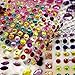 1500 PCS Self-Adhesive Rhinestone Sticker Body Gems Stickers Bling Self Adhesive Jewels Craft Jewels Crystal Gem Stickers Multi-Color & Shape Assorted Size 15 Sheets by Unixing