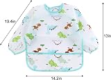 PandaEar 3 Pack Baby Weaning Bibs with Sleeves Waterproof 6-24 Months view 2