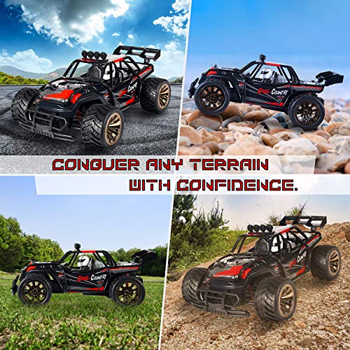 Theefun 1: 16 Electric RC Car Off Road Vehicle 2.4Ghz Radio Remote Control Car 2W 10Mph High Speed Racing Monster Truck 2 Rechargeable Battery - Thumbnail 2