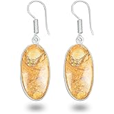 Kirit Gems Oval Earrings Set for Women Crystal Drop & Dangle Earrings, Assorted Natural Gemstones - Handcrafted