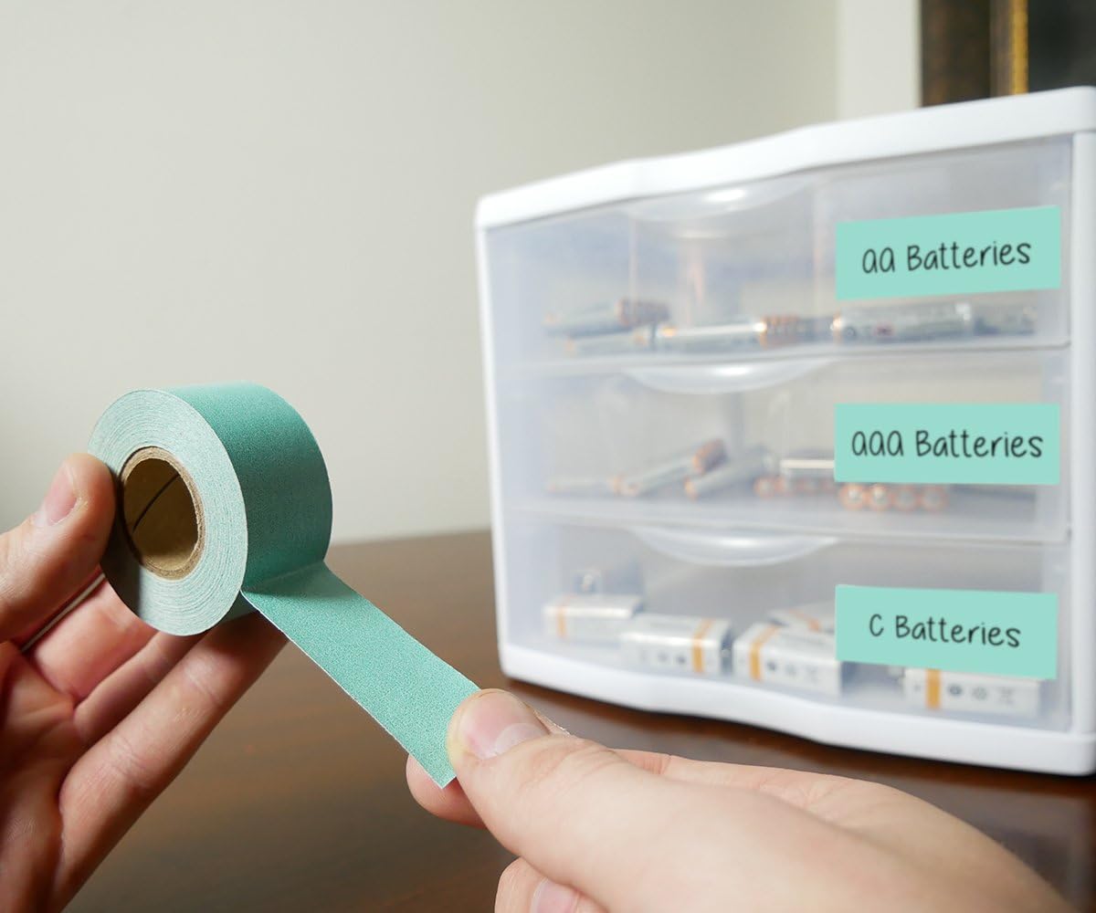 ChromaLabel 1 Inch Clean Remove Color-Code Tape, 500 Inch Roll, Aqua: Office Products