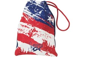 GK Gymnastics Grip Bag for Girls & Women Simone Biles (Red, White & Blue) | Holds Leotards, Gymnast Gear & Ballet Shoes