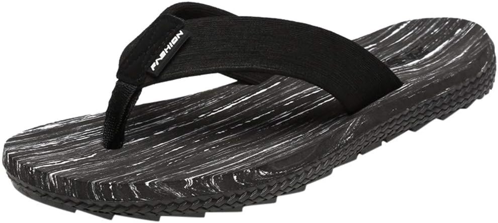 Men's Summer Pure Colour Flip Flops Shoes Male Non-Slip Flat Casual Lightweight Breathable Beach Classic Flip Flops