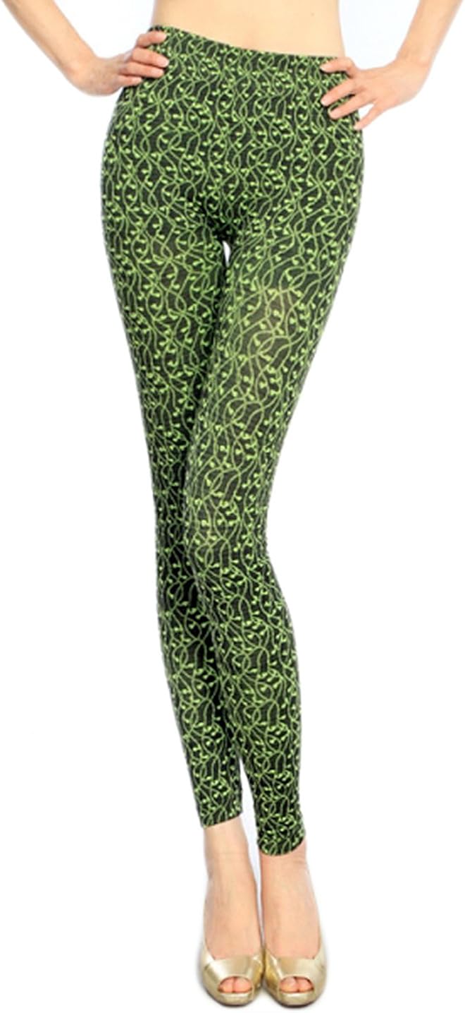 Happy Hearts Fab Fit Seamless Leggings (Lime Green) at Amazon Women’s