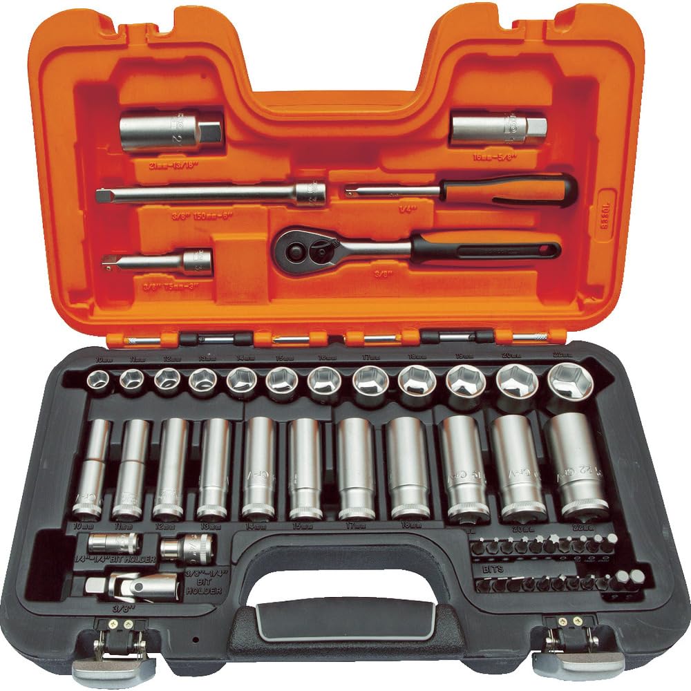 S330L Socket Set of 53 Metric 3/8in Deep Drive + 1/4in Accessories