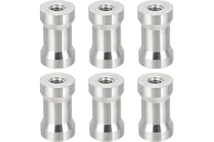PATIKIL Camera Spigot Screws Converter 1/4" to 3/8" Female to Female, 6 Pack Tripod Screw Adapter Spigot Stud for Light Stand