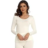 Mcilia Women's Ultrathin Modal Round Neck Long Sleeve Thermal Top/Shirt