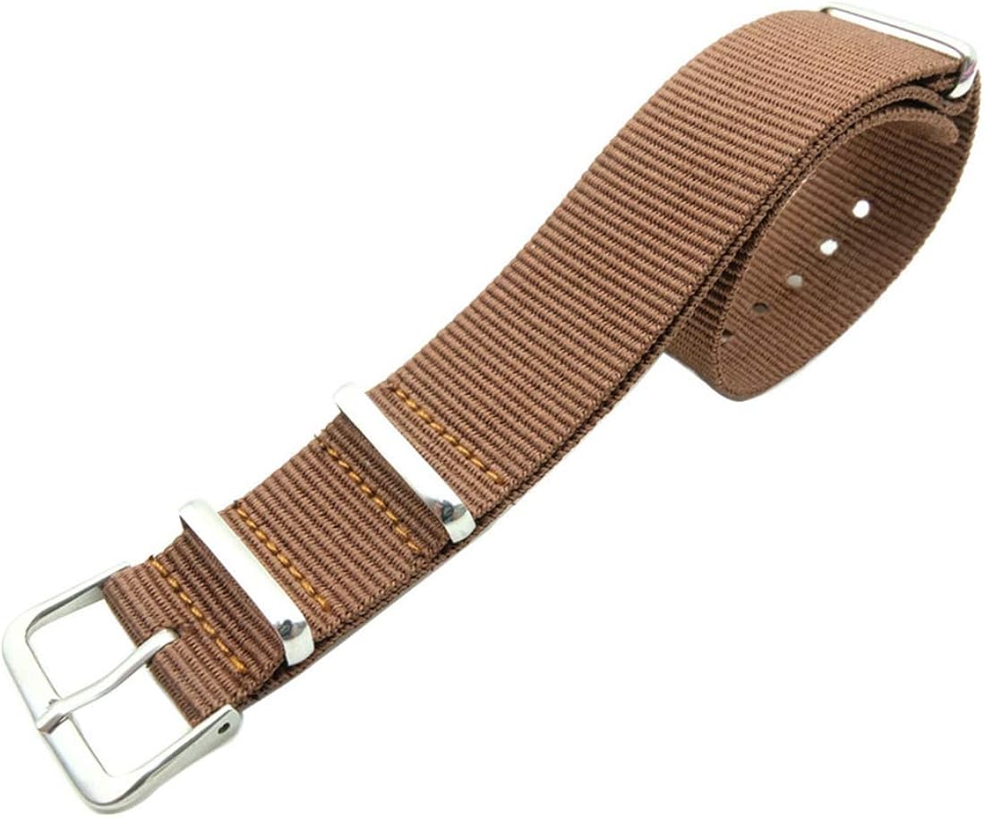 18mm/20mm Woven Nylon NATO Strap OnePiece Watch Bands for Men and
