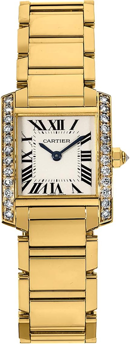 Cartier Tank Francaise 18kt Yellow Gold Diamond Ladies Watch WE1001R8