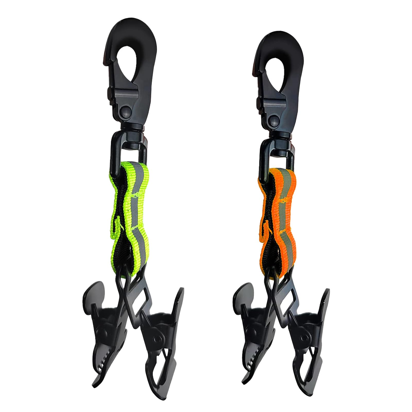 Aatpuss 2 Sets Fire Glove Clip, Glove Holder, Fire Brigade, Non-Slip Glove Holder, for Hanging Gloves, Towels, Fire Brigade Hats (Black/Green)