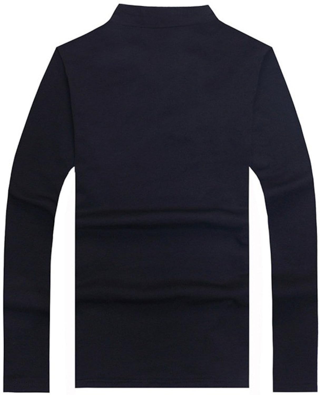 lionroar men's cotton long sleeve chinese collar polo neck t-shirt for men