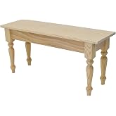 Ezekiel and Stearns Unfinished Bench with Turned Legs (42)