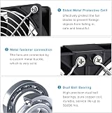 GDSTIME 2x120mm 12V PC Fan with 220V/240V AC Plug Speed Controller Dual Ball view 3