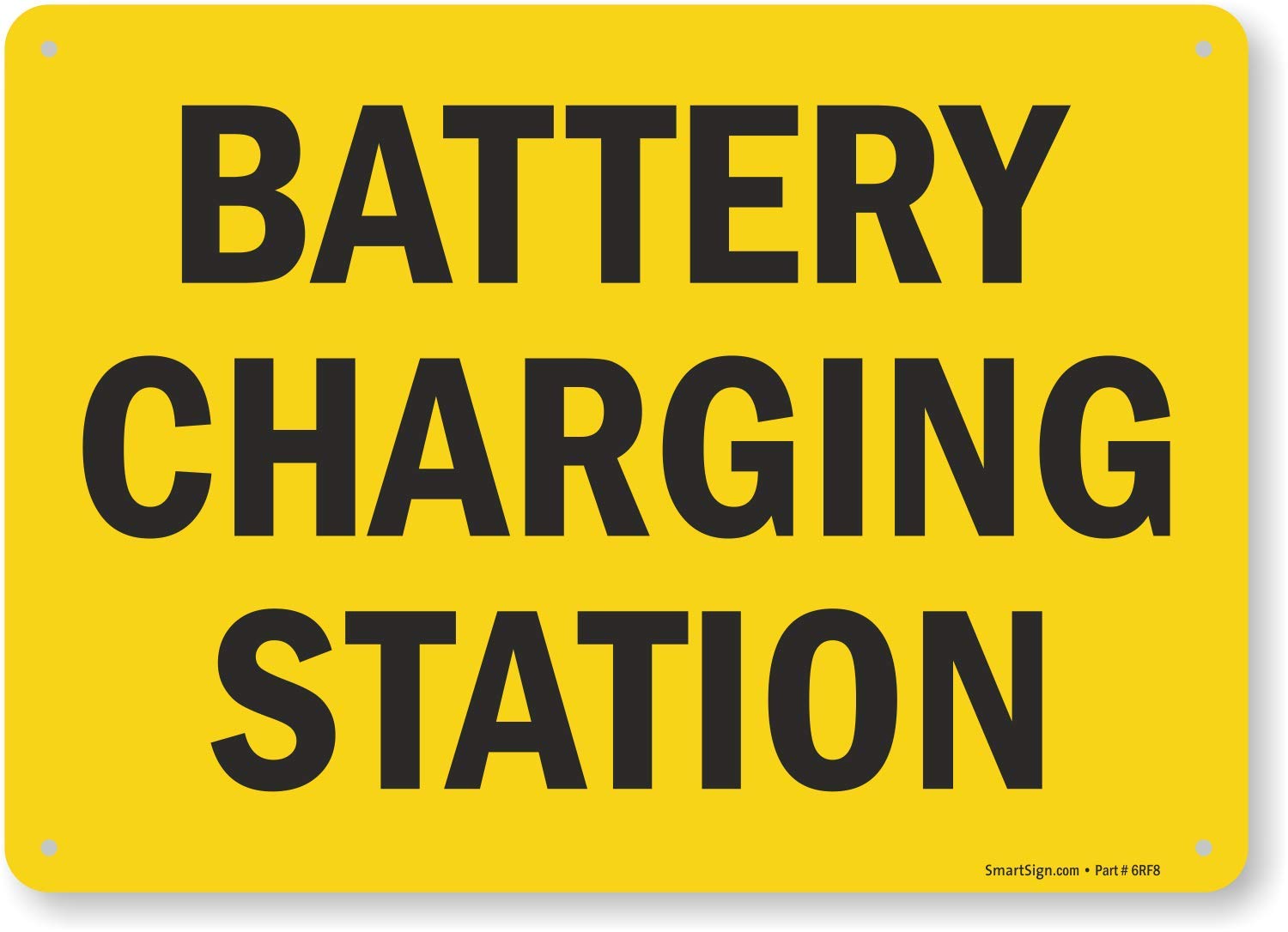 SmartSign"Battery Charging Station" Sign 10" x 14" Plastic Amazon.co