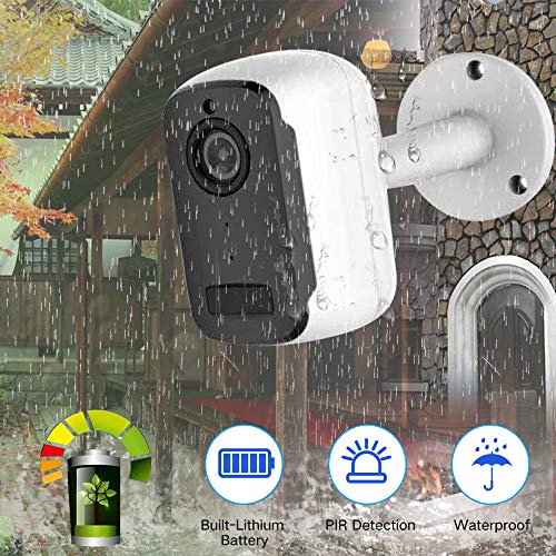 SDETER Outdoor Security Camera,Wireless Rechargeable Battery Powered Surveillance System,WiFi IP Hd CCTV Video House Monitor - Thumbnail 4