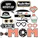 Mother's Day Photo Booth Props Kit - Celebration Set, Premium Cardstock Photo Props with Sticks, DIY Party Decorations - 20 Pieces - Best Mom Ever