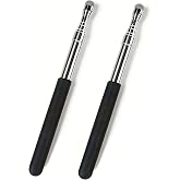 2PCS Telescopic Teacher Pointer Stick &amp; Stylus Pen, 7.8"-39.4" in | For Whiteboards &amp; Touchscreens,Classroom Must-Have Teaching Tool,Anti-Slip Handle,Soft fiber tip,Black Presentation Pointer