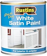 Rustins Quick Dry White Satin Paint Water-Based 250ml 500ml 1L Wood Metal view 4