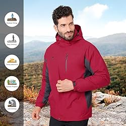 CAMEL CROWN Men’s Ski Jacket 3 in 1 Waterproof