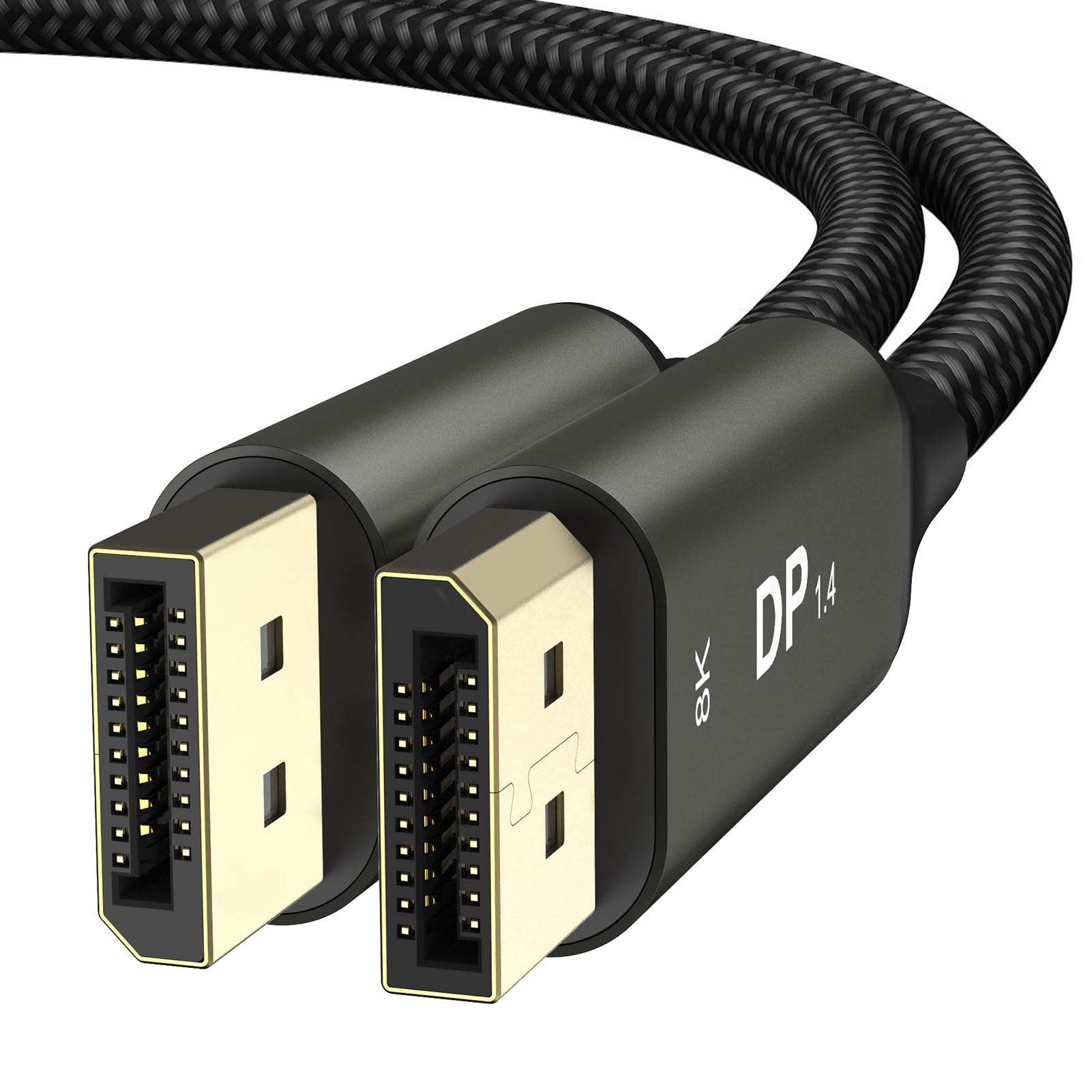 Ablink 8K DisplayPort 1.4 Cable 3M, 8K@60Hz 4K@144Hz 2K@240Hz, 32.4Gbps High-Speed DP to DP Cable, Support HDR/FreeSync/G-Sync, for Gaming Monitor,PC Laptop,TV,Graphic Card (Nylon Braided)