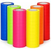 60 Pcs Assorted Colors Flagging Tape Non Adhesive, 0.98 in x 98.4 ft | Surveyors Tape, Marking Tape for Tree Marking, Hunting Trail, Boundaries Hazardous Areas, Multipurpose