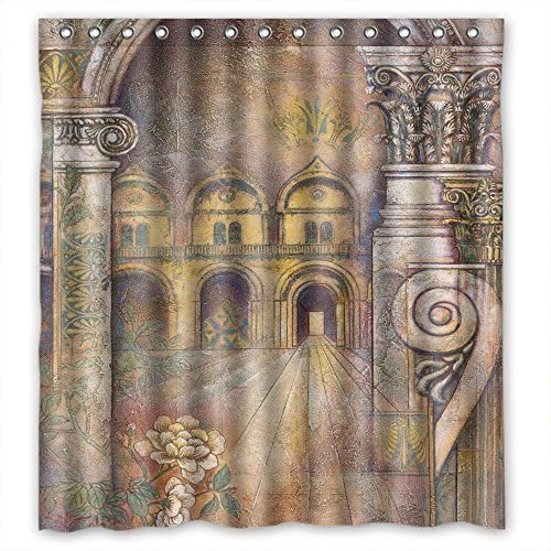 Custom Design Anti-bacterial European And American Style Western And Occident Style Art Painting Shower Curtains, Width X Height / 66 X 72 Inches / W H 168 By 180 Cm, Polyester, Best For Husband