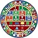 Furnish my Place 755 Shape 3'3 Round Kids ABC Alphabet Numbers Educational Area Rug, 3'3
