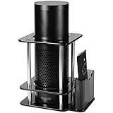 Aobelieve Acrylic Speaker Stand for Alexa Amazon Echo, with Remote Holder, Black