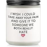 BeauGift Get Well Gifts for Women, Funny Get Well Soon Gifts After Surgery for Family Friend, Thinking of You Feel Better Inspirational Gift for Cancer Breakup Condolence Miscarriage - Lavender Candle