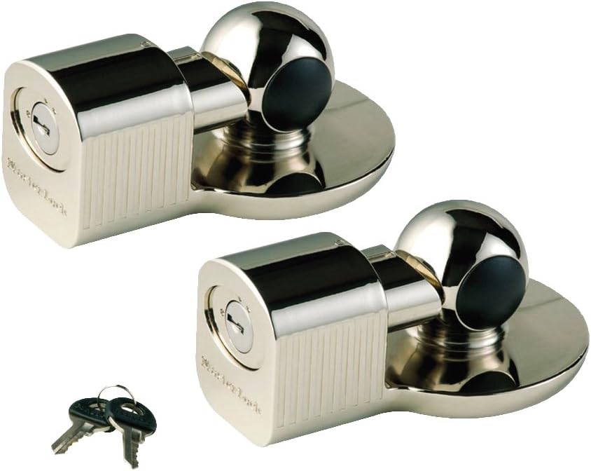 2 Fits 17/8 and 2 Couplers Master Lock Chrome Plated Keyed Alike