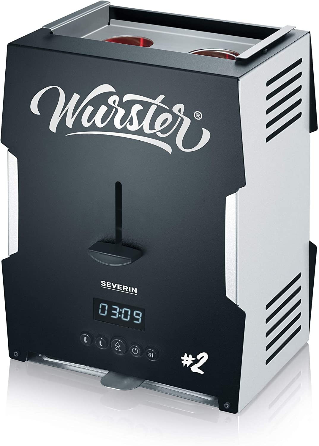 Severin Wt 5005 Wurster, Acier Inoxydable Et Plastique, Schwarz-Edelstahl-Gebürstet