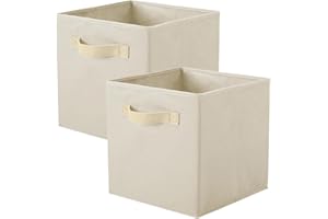 PowerKing Collapsible Storage Cubes with Handles, Fabric Foldable Bins for Closet Shelves, Durable Organization Storage Bins,