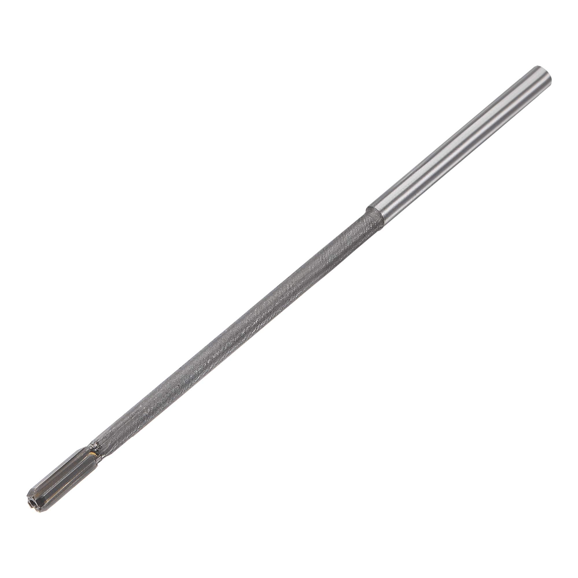 sourcing map 5mm Chucking Reamer High Speed Steel Carbide Tip H7, 6" (150mm) Length Lathe Machine Reamer Straight Flute, Milling Tool for Metal Copper