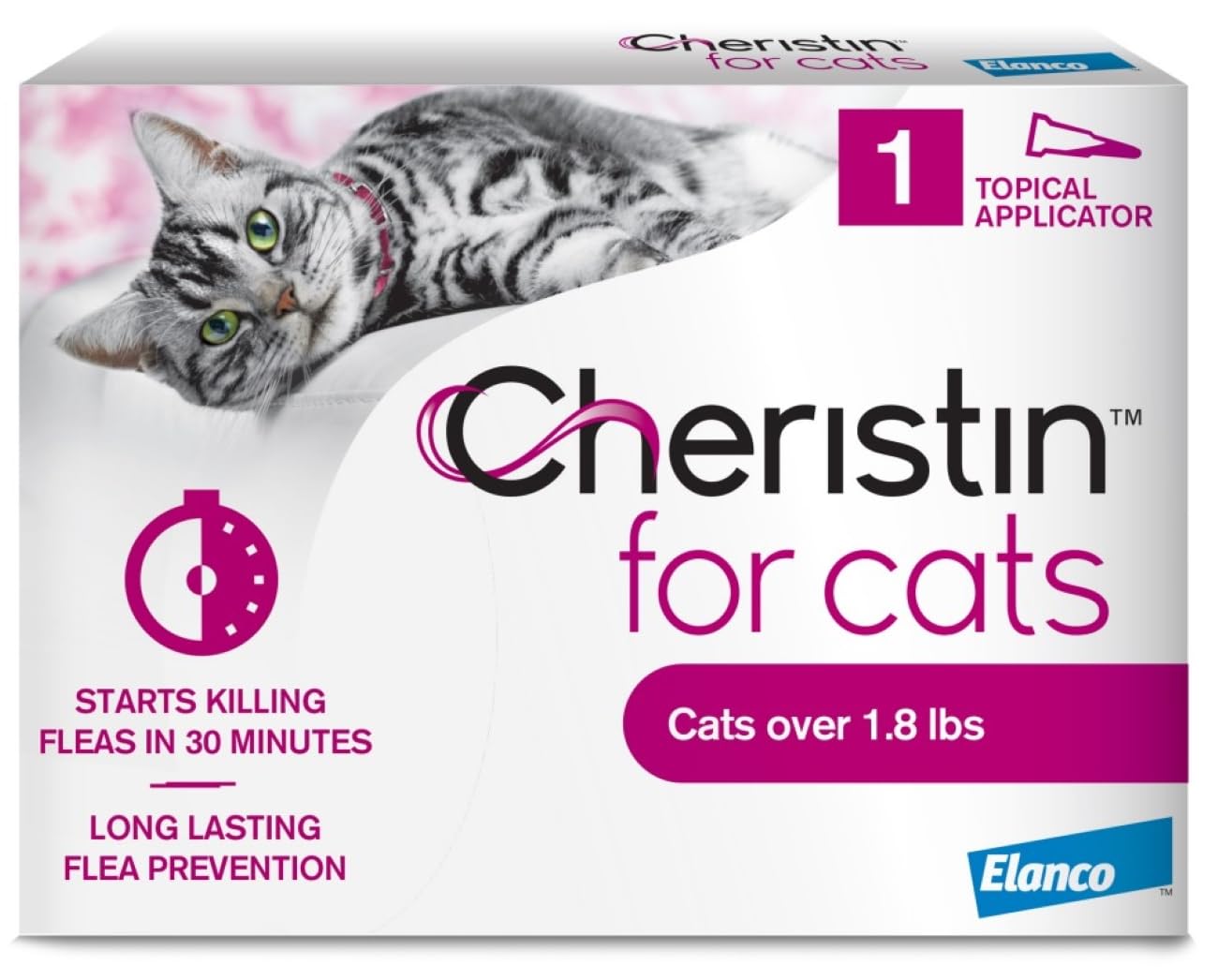 Photo 1 of Cheristin Flea Treatment & Prevention for Cats | Fast acting topical flea treatment for cats over 1.8 lbs | 1 Count