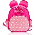 Voikukka Pink Cute Kid Backpacks for Little Girls Mini Mouse Backpack Toddler Bookbag Small Kids Preschool Backpacks for Girl Backpack Gift Childrens Book Bag Travel Backpacks