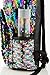 HeySun Reversible Sequins Backpack Magic Bookbag for Girls Sequence Backpack with Pen Case (Rainbow/Silver)