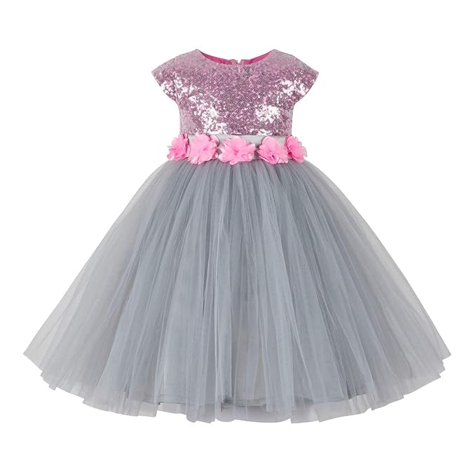 grey colour long frock