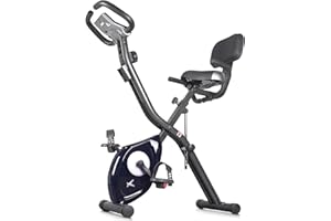 leikefitness LEIKE X Bike Ultra-Quiet Folding Exercise Bike, Magnetic Upright Bicycle with Heart Rate,LCD Monitor and easy to assemble
