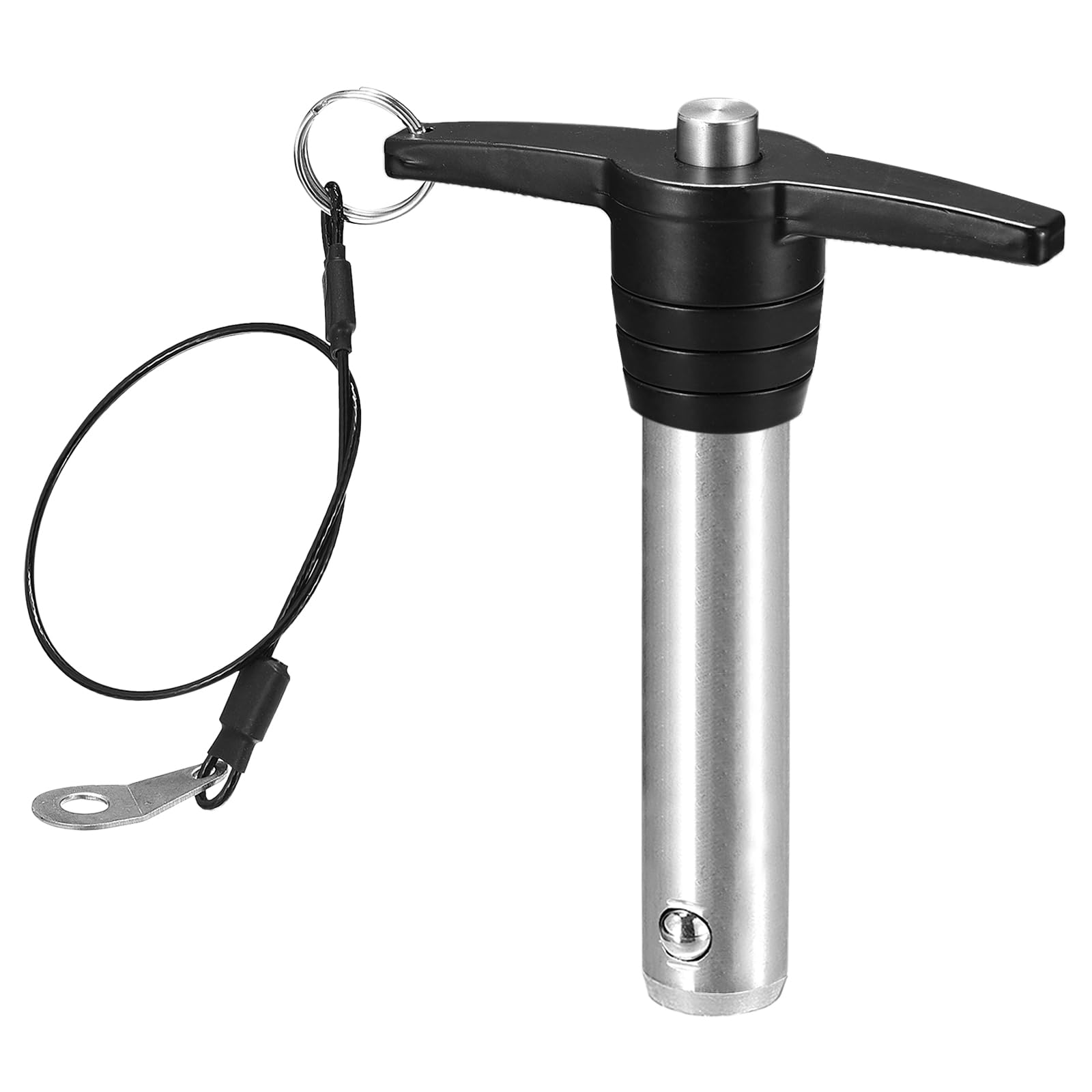 DTGN 20mmx60mm(DxL) T Handle Quick Release Pin - Good for Quickly Connecting and Hooking Up Components - 304 Stainless Steel Ball Locking Pin with Push Button - Black/Silver
