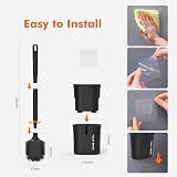 Ibergrif Black Silicone Toilet Brush with Holder Wall Mounted & Freestanding view 6