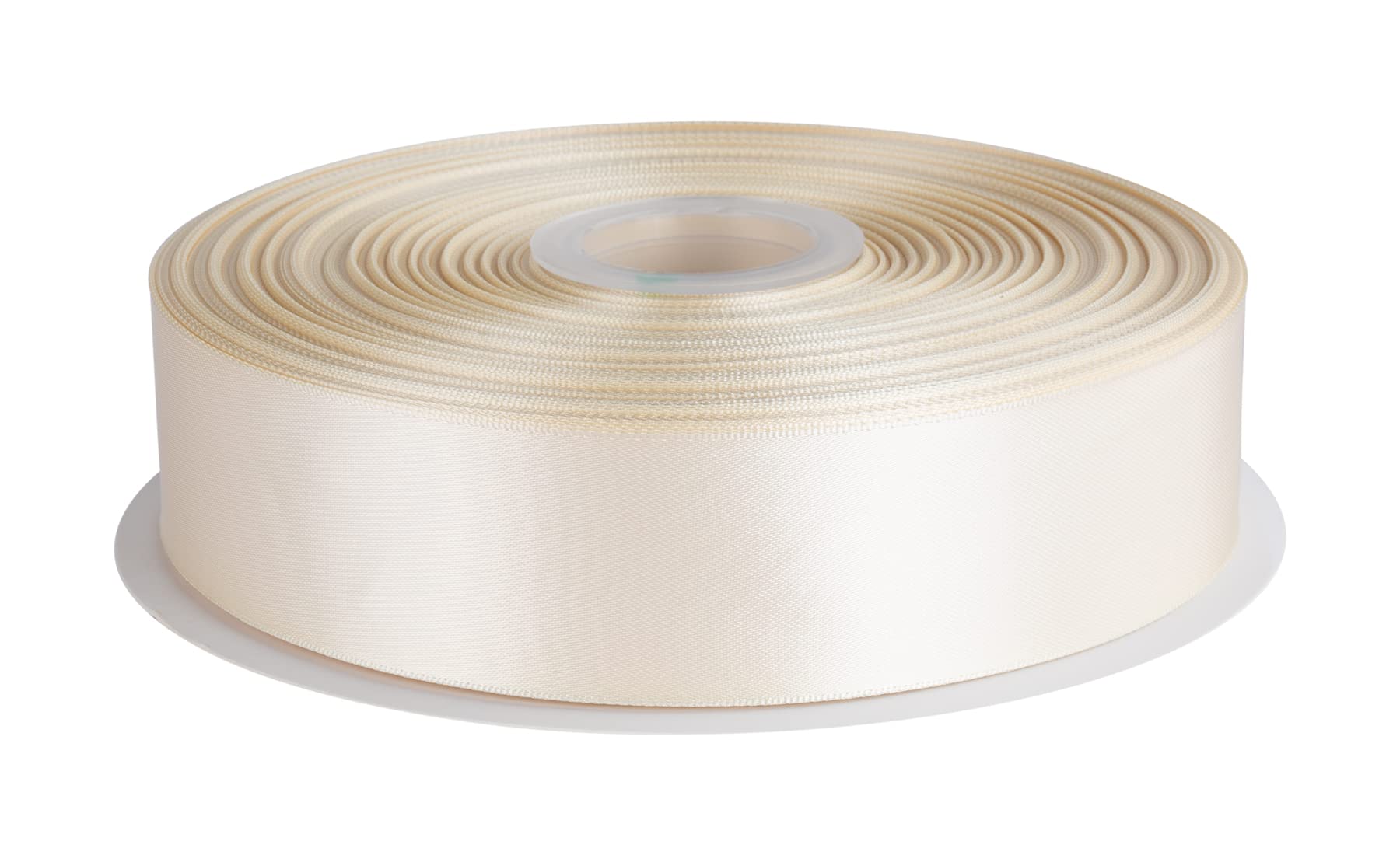 Double Faced Satin Ribbon, 38mm X 91M, Solid Polyester Ribbon for Gift Wrapping, Crafts, Wedding Party Ceremony Decoration, Floral Arrangement, Sewing (Ivory)
