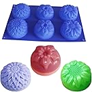 X-Haibei Sunflower Chrysanthemum Soap Chocolate Muffin Cupcake Mold Silicone for Homemade
