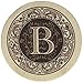 Thirstystone Monogram Coasters, All Natural Stone with Non-Slip Cork Backing, Drink Absorbent & Protects Table - Letter B (Set of 4)