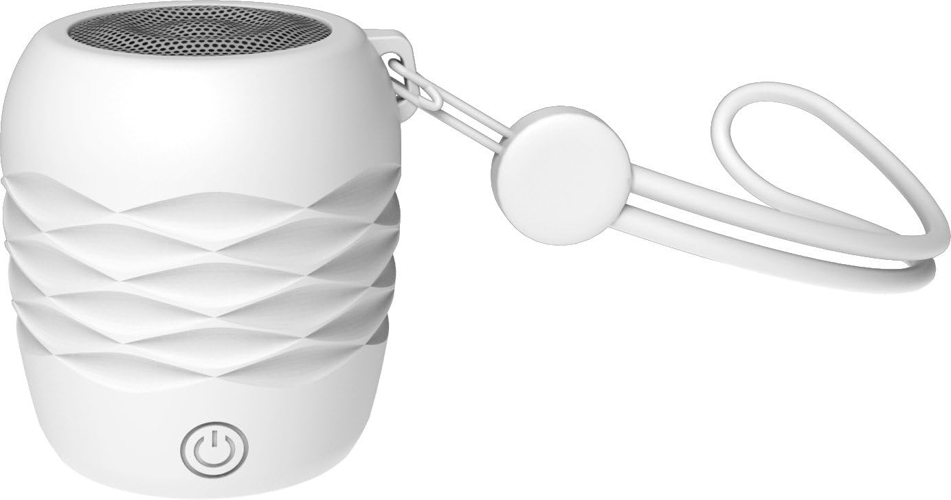 iStyle Portable Bluetooth Speaker, Designed with the Outdoor Enthusiast in Mind, with Ipx5 Water Resistant Against Water Flushed and Shockproof Silicone Housing. (White)