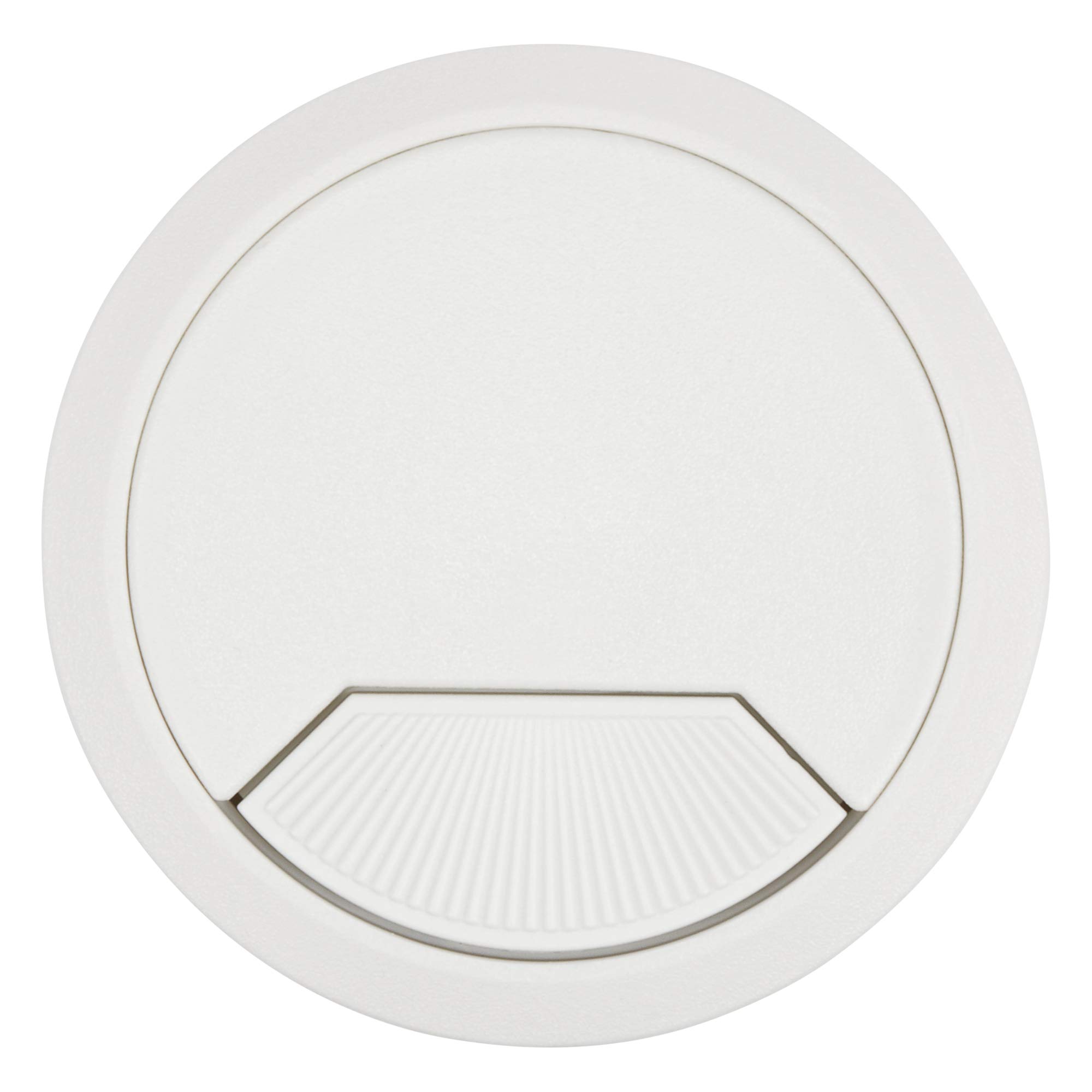 Trend Cable Tidy Inserts, Pack of 3, Light Grey, 80mm Diameter, ABS Plastic with Spring-Loaded Swivel Cover-Plate, CTI/80/PK1