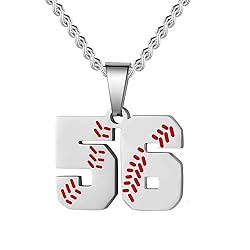 HattiDoris Baseball Number Necklace for Men 00-99