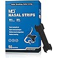 MQ 50ct Nasal Strips for Snoring Black Nose Strips for Breathing Extra Strength Snore Strips to Open Nasal Passages, Relieve Nasal Congestion