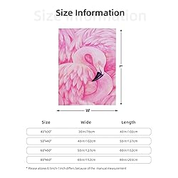 Duduho Pink Flamingo Bed Blanket Ultra Soft Throw