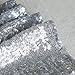 Ling's moment Sparkly Sequin Table Runner Silver 12 x 108 Inch (Hem Edge) for Thanksgiving Christmas Wedding Engagement Party Bridal Baby Shower Dresser Decorations