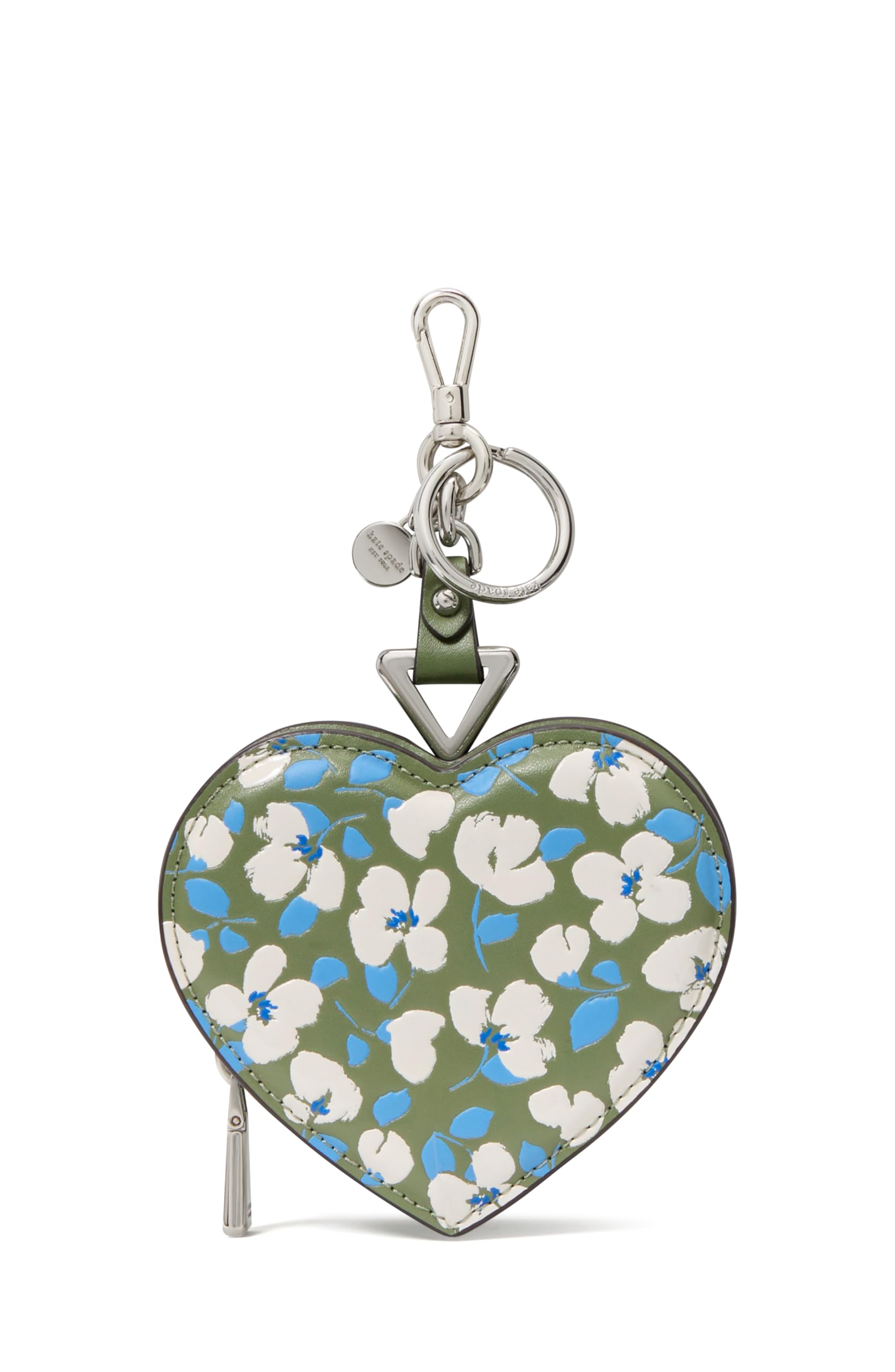 kate spade new york Liv Painterly Bouquet Embossed Smooth Leather Heart Coin Purse